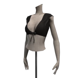 Cloud Nine Satin Knotted Crop Top