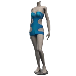 Cloud Nine Studded Dress - Neon Blue