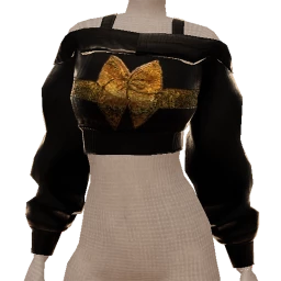 Cloud Nine Black Gold Bow Jumper 