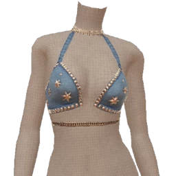 Cloud Nine Star Studded Denim Bralette