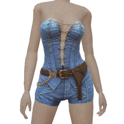 Cloud Nine Denim Butterfly Pendant Playsuit