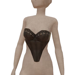 CoreMood Black Leather Bustier