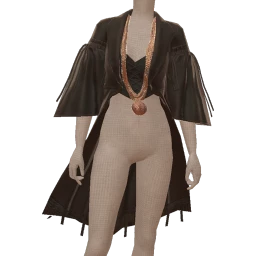 Cosmos Leather And Lace Corset Witch Coat