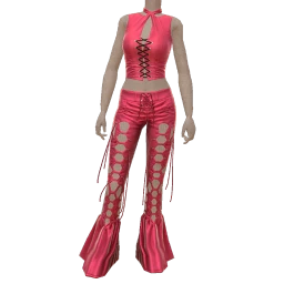 Cosmos Hot Pink Corset And Flares Outfit 