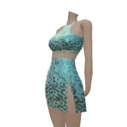 Cloud Nine Sequin Swim Outfit