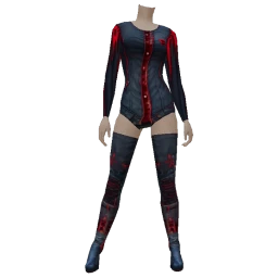 Delirious Red Ripped Zombie Outfit
