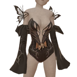 Cosmos Black And Silver Haunted Butterfly Outfit