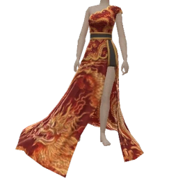Cosmos Luxury Silk Dragon Gown