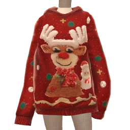 Cosmos Reindeer Red Festive Sweater