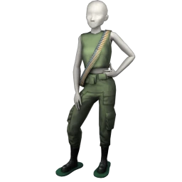 Cosmos Army Woman Costume