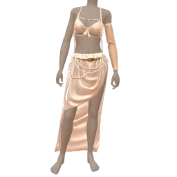 Cosmos Pirate White Silk Outfit With Pearls 