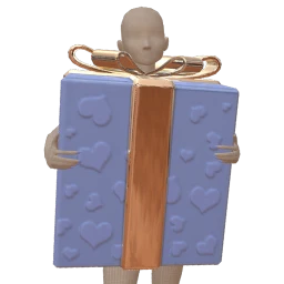 Cosmos Light Blue Gift Box Costume