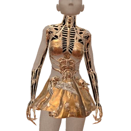 Cosmos Soulless Gold Skeleton Dress