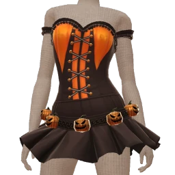 Cosmos Pumpkin Tutu Corset Dress