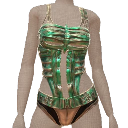 Cosmos Green Metallic Bodysuit