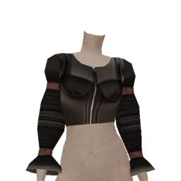 Cloud Nine Black Puff Sleeve Crop Top