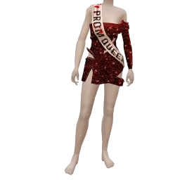 Cosmos Bloody Prom Queen Costume (Red)