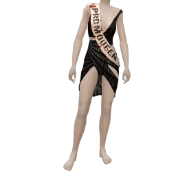 Cosmos Bloody Prom Queen Costume (Black)