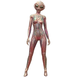 Cosmos Lunar Chrome Alien Costume
