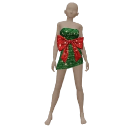Cosmos Gift Wrapped Dress (Green)