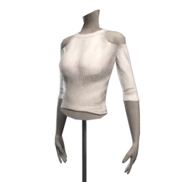 Foal Cut Out Ribbed Jumper - White