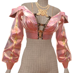 Cloud Nine Pink Metallic Off-Shoulder Baggy Sweater