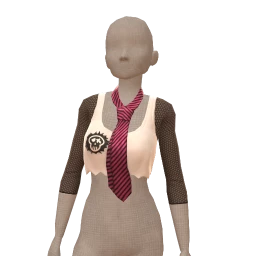 Delirious Skull Top With Loose Knot Tie