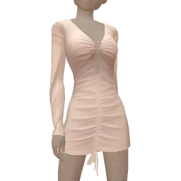 Cloud Nine White Ruched Tie Dress