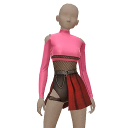 Delirious Pink Punk Mini Skirt Outfit
