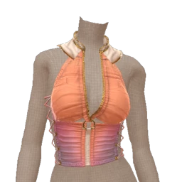 Drop Science Orange And Pink Ombre Denim Top