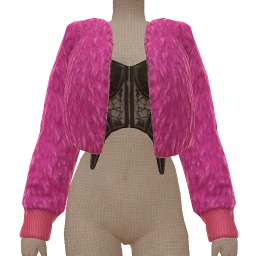 Delirious Get Punked Pink Fur Jacket