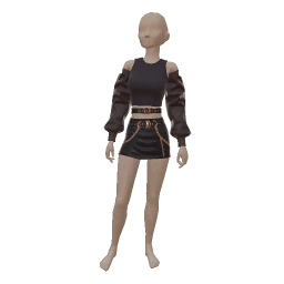 Delirious Off Shoulder Goth Doll Outfit