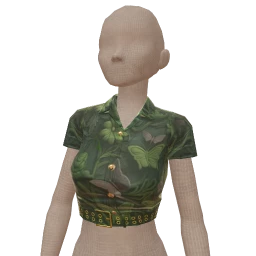 Drop Science Autumn Floral Crop Top