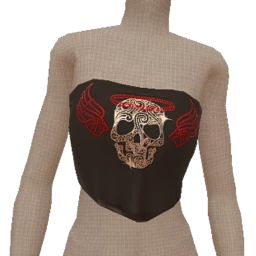 Delirious Diamond Skull Bandana Top