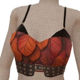 Yume Orange Leaf Crop Top