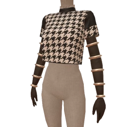 Delirious Preppy Goth Crop Top