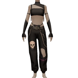Delirious Dark Silver Chains Outfit 