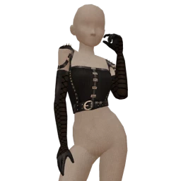 Delirious Leather Detail Goth Top