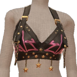 Delirious Stars And Graffiti Leather Top