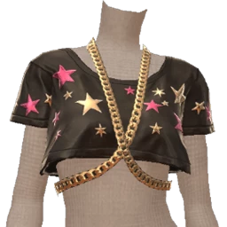 Delirious Body Chains And Starred T-Shirt
