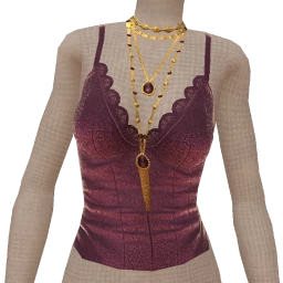 Delirious Plum Purple Tank With Necklaces