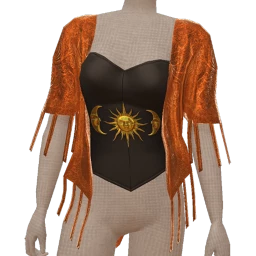 Delirious Black Celestial Corset With Shawl