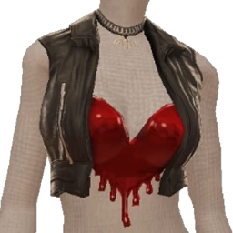 Delirious Leather Vest And Melted Heart Top