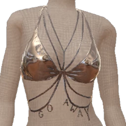 Delirious Go Away Chrome Bikini Top