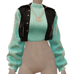 Delirious Green Lights Sweater And Vest Combo