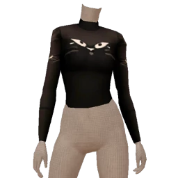 Foal Black And White Cat Eyes Crop Top