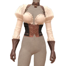 Delirious Sweetheart Neckline Leather And Lace Top