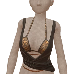 Delirious Midnight Serpent Layered Crop