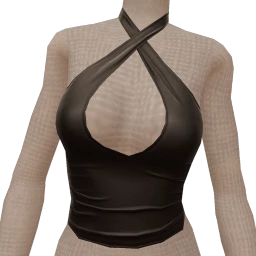 Delirious Black Cross Halter Top