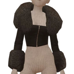 Delirious Black Fur Bolero